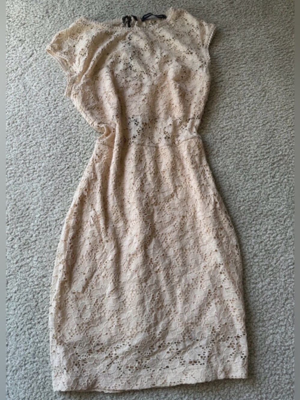 Foreign Exchange Cream Lace Midi Dress - 2000s Y2K midi